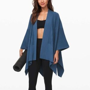 Lululemon Dream Weaver wrap shawl code blue cardigan sweater OS